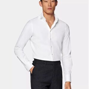 Suitsupply White Twill Extra Slim Fit Shirt (Original Price $129) 16